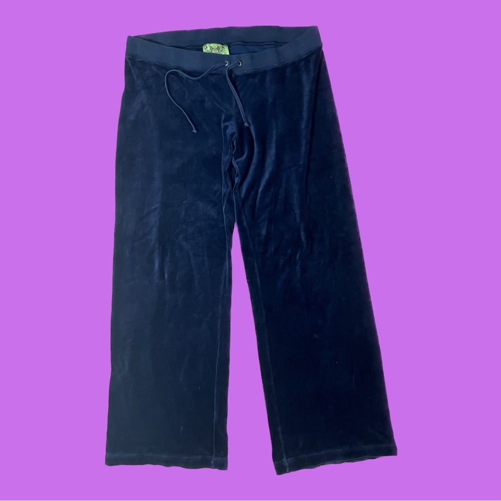 Navy Blue Juicy Couture Velour Track Pants